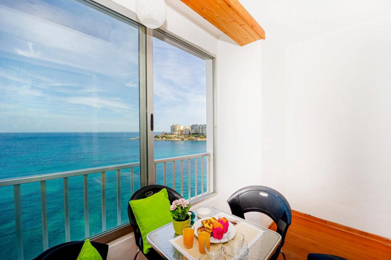 Spinola Bay Top Floor Seafront 3 Bedroom Apartment With Panoramic Sea Views - By Getawaysmalta San Ġiljan Exterior foto