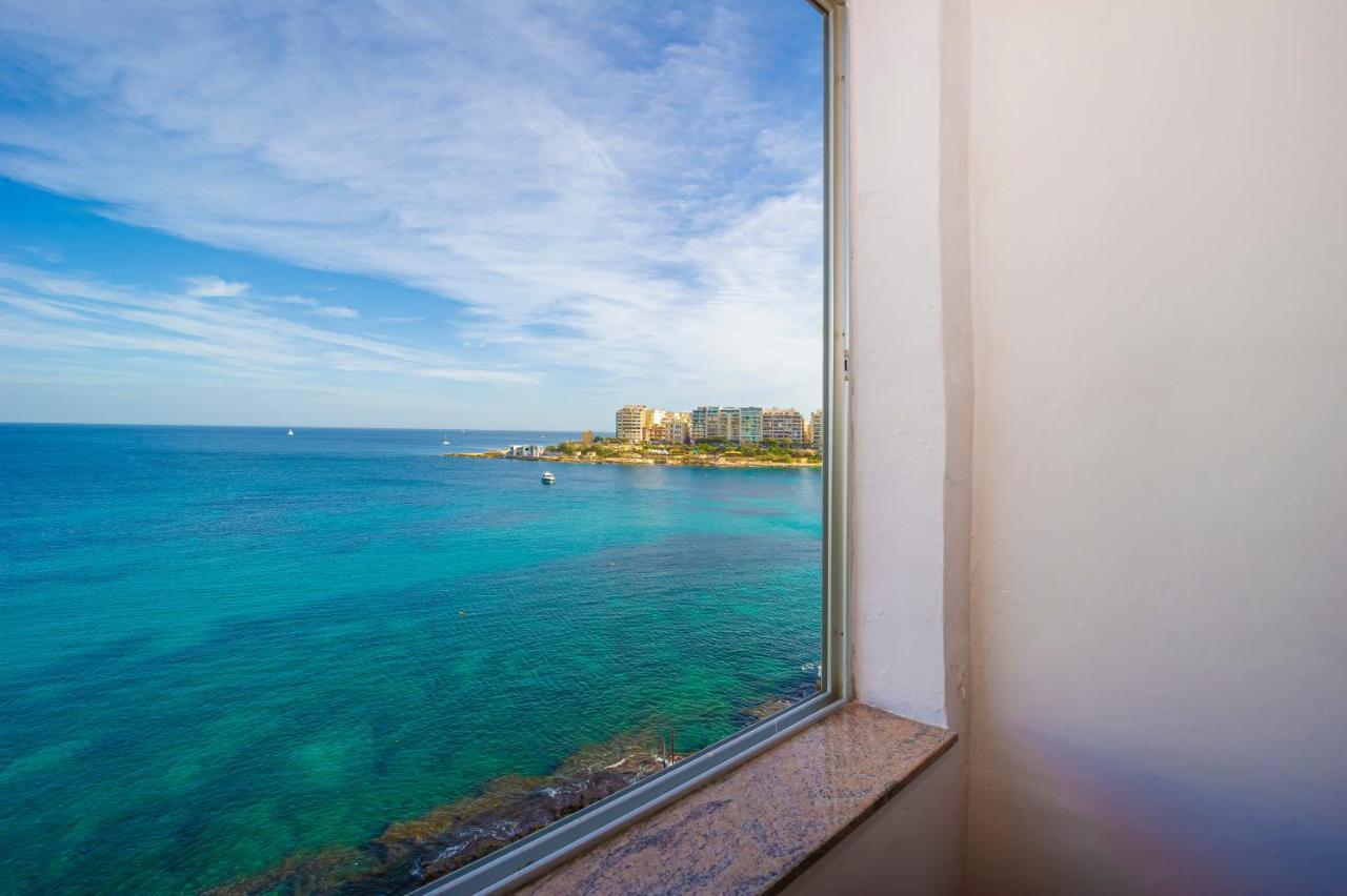 Spinola Bay Top Floor Seafront 3 Bedroom Apartment With Panoramic Sea Views - By Getawaysmalta San Ġiljan Exterior foto