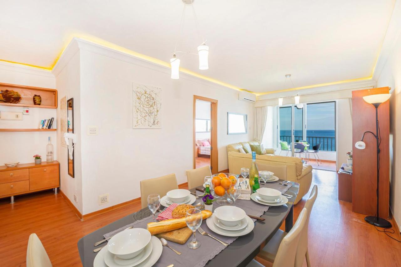 Spinola Bay Top Floor Seafront 3 Bedroom Apartment With Panoramic Sea Views - By Getawaysmalta San Ġiljan Exterior foto