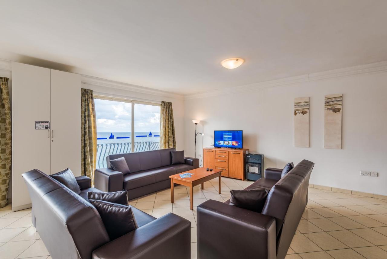 Spinola Bay Top Floor Seafront 3 Bedroom Apartment With Panoramic Sea Views - By Getawaysmalta San Ġiljan Exterior foto